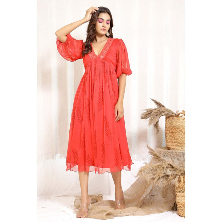 Kalakaari By Sagarika Peony Red Dress