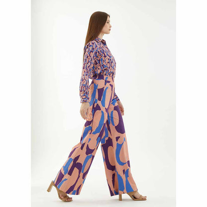 KoAi Blue, Orange and Indigo Shirt