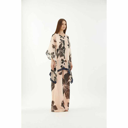 KoAi Pink and Black Floral Pants