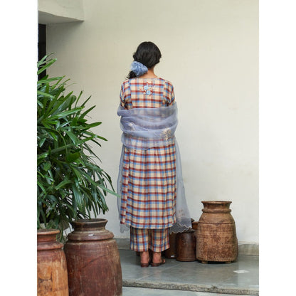 Label Earthen Multi Color Kurta & Pant with Dupatta (Set of 3)