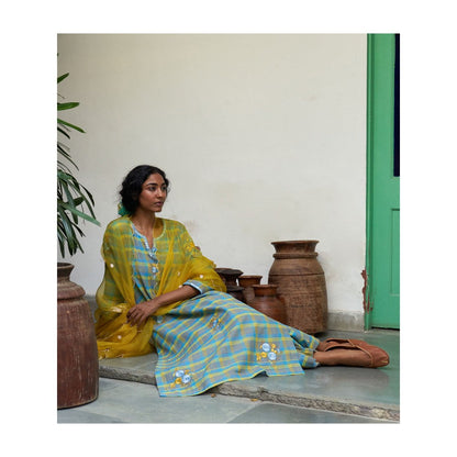 Label Earthen Yellow Kurta & Pant with Dupatta (Set of 3)