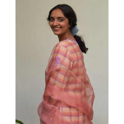 Label Earthen Pink Kurta & Pant with Dupatta (Set of 3)