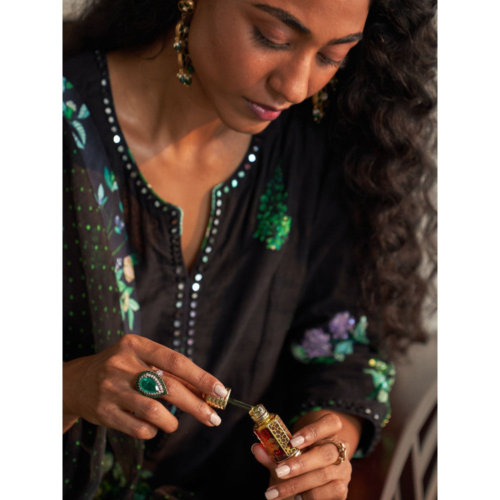 Label Earthen Black Kurta & Pant with Dupatta (Set of 3)