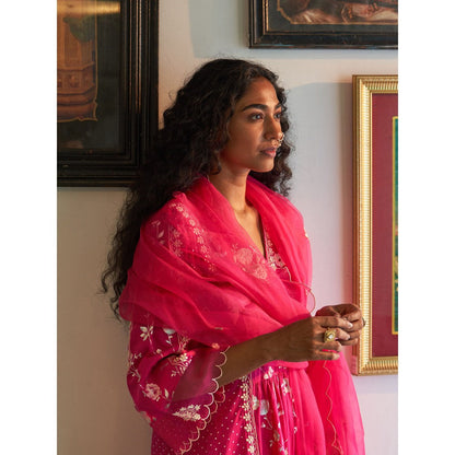 Label Earthen Pink Kurta & Pant with Dupatta (Set of 3)