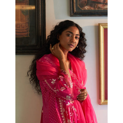 Label Earthen Pink Kurta & Pant with Dupatta (Set of 3)