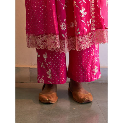 Label Earthen Pink Kurta & Pant with Dupatta (Set of 3)