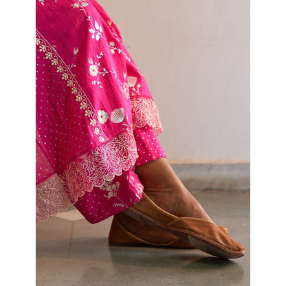 Label Earthen Pink Kurta & Pant with Dupatta (Set of 3)