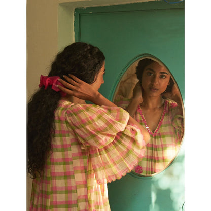 Label Earthen Multi Color Anarkali & Pant with Dupatta (Set of 3)