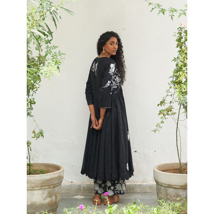 Label Earthen Black Anarkali & Pant (Set of 2)