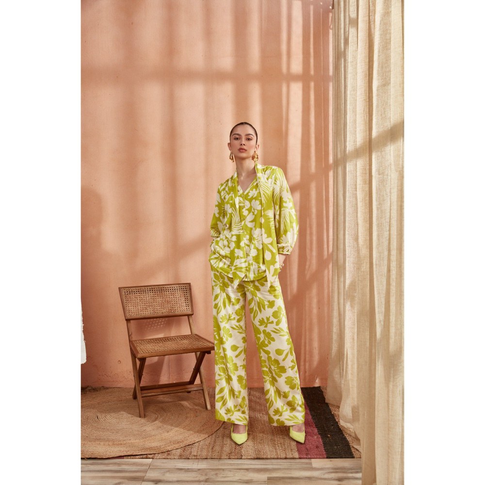 Label Deepika Nagpal Caramel Co-Ord Spring Green (Set of 2)