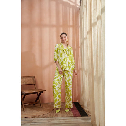 Label Deepika Nagpal Caramel Co-Ord Spring Green (Set of 2)