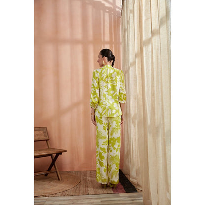 Label Deepika Nagpal Caramel Co-Ord Spring Green (Set of 2)