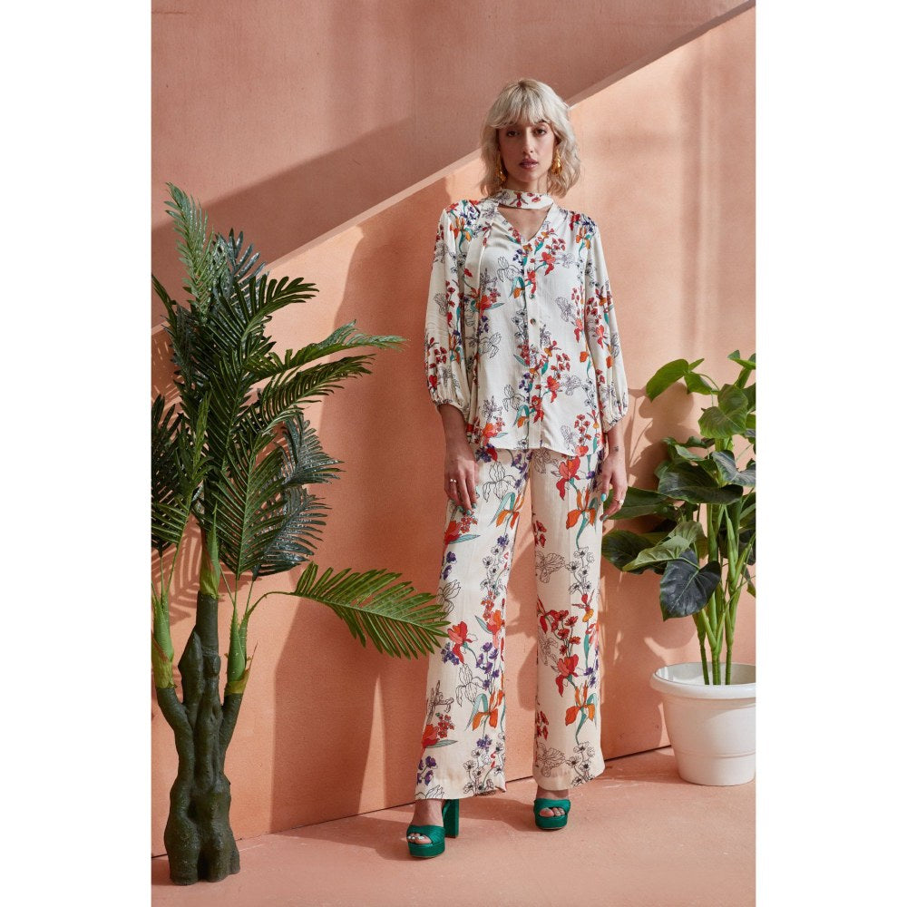 Label Deepika Nagpal Caramel Co-Ord Crimson (Set of 2)