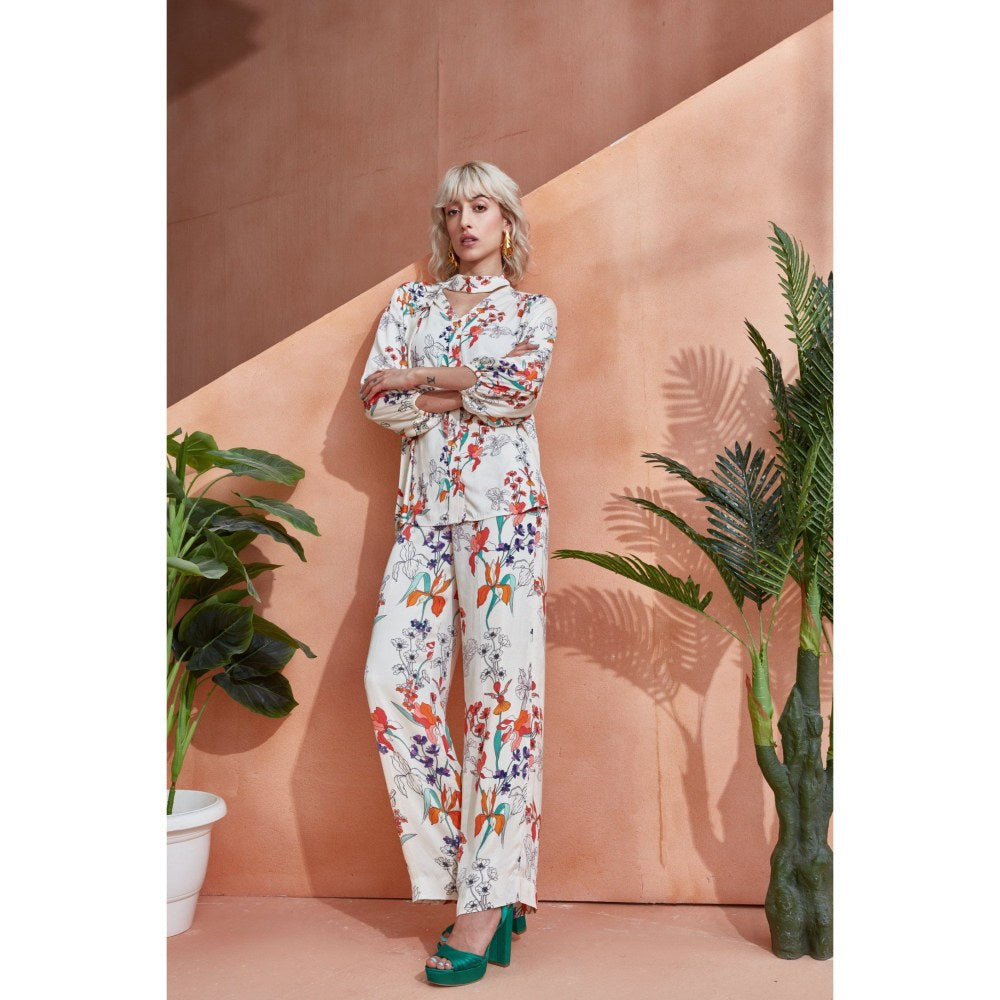 Label Deepika Nagpal Caramel Co-Ord Crimson (Set of 2)