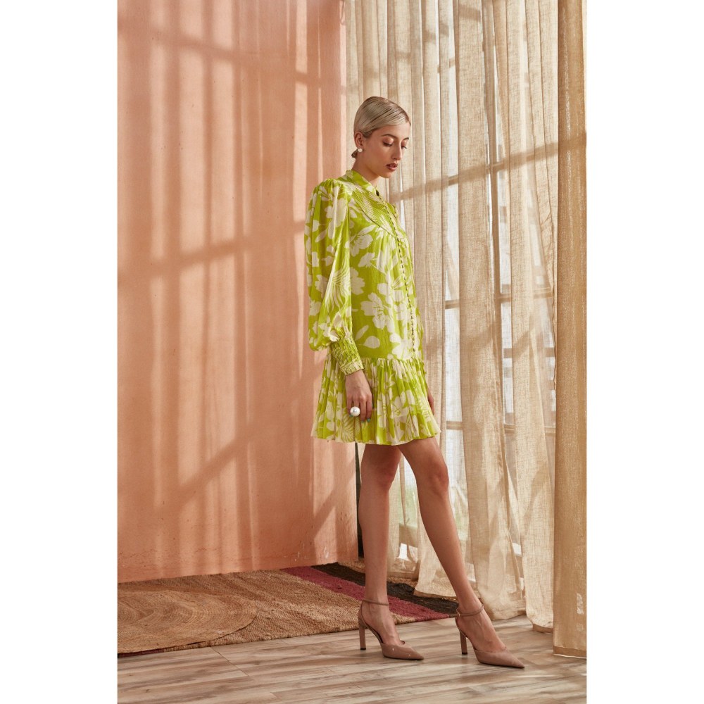 Label Deepika Nagpal Amore Dress Spring Green