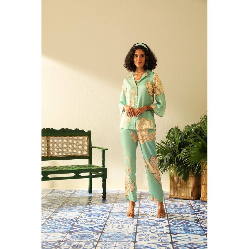 Label Deepika Nagpal Harmony Aqua Co-Ord (Set of 2)