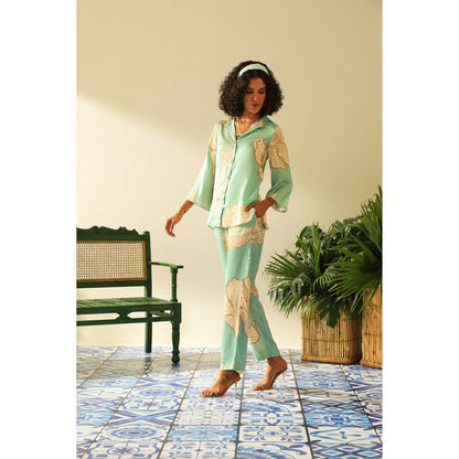 Label Deepika Nagpal Harmony Aqua Co-Ord (Set of 2)