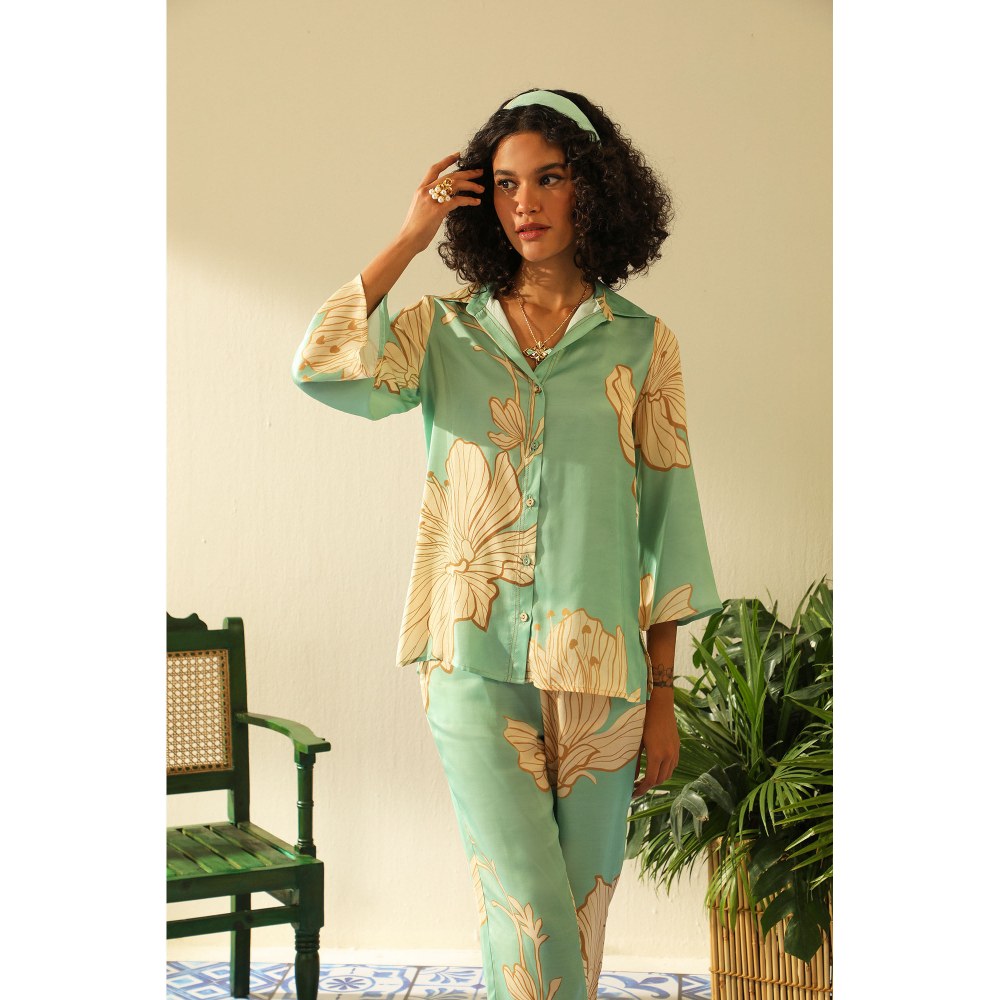 Label Deepika Nagpal Harmony Aqua Co-Ord (Set of 2)