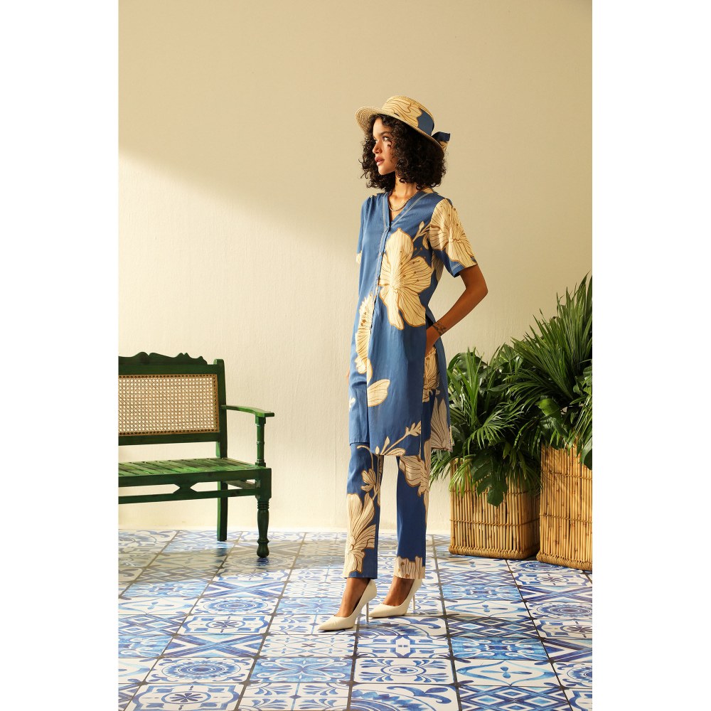 Label Deepika Nagpal Spencer Sapphire Co-Ord (Set of 2)