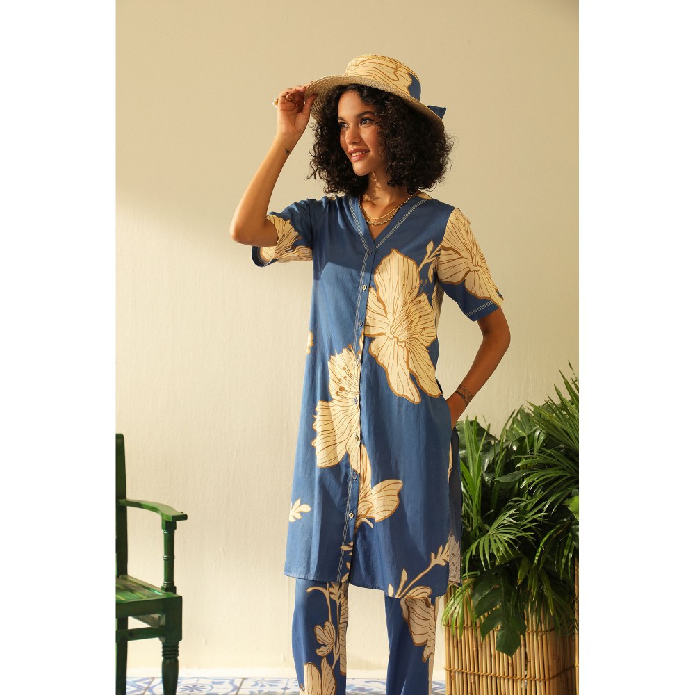 Label Deepika Nagpal Spencer Sapphire Co-Ord (Set of 2)