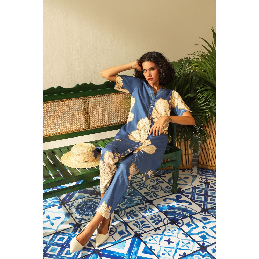 Label Deepika Nagpal Spencer Sapphire Co-Ord (Set of 2)