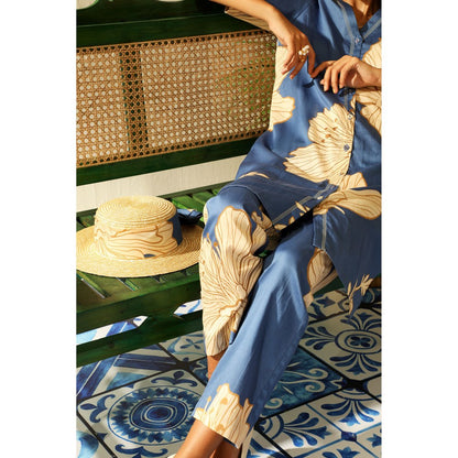 Label Deepika Nagpal Spencer Sapphire Co-Ord (Set of 2)