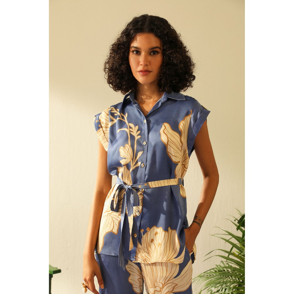 Label Deepika Nagpal Candice Sapphire Shirt (Set of 2)