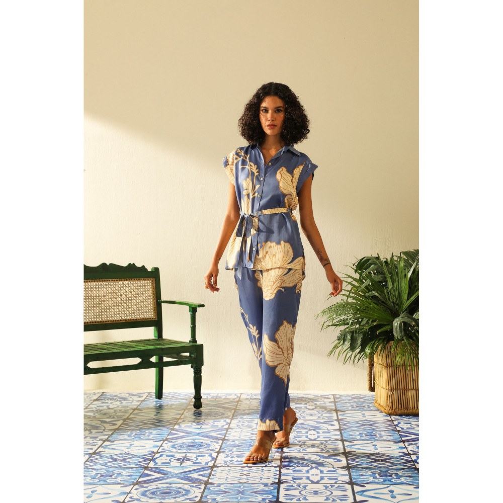 Label Deepika Nagpal Candice Sapphire Shirt (Set of 2)