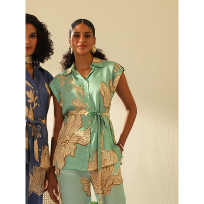 Label Deepika Nagpal Candice Sapphire Shirt (Set of 2)