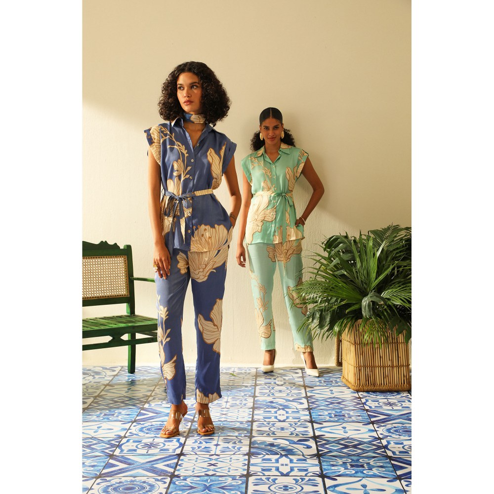Label Deepika Nagpal Candice Sapphire Shirt (Set of 2)