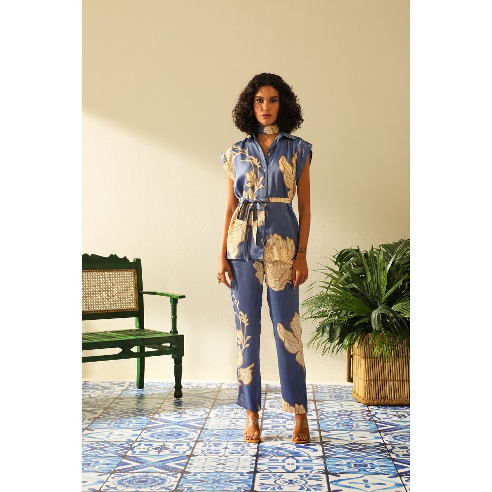 Label Deepika Nagpal Candice Sapphire Shirt (Set of 2)