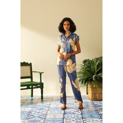 Label Deepika Nagpal Candice Sapphire Shirt (Set of 2)