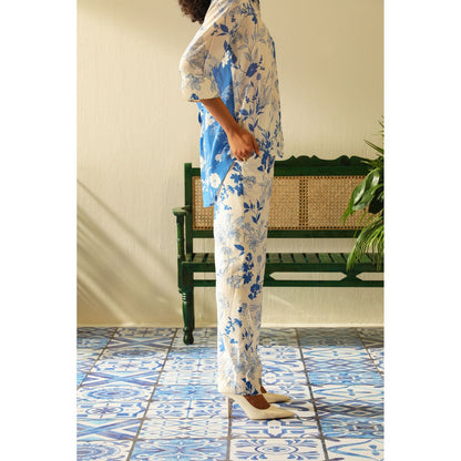 Label Deepika Nagpal Amara Blue Shirt