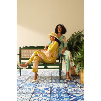 Label Deepika Nagpal Harmony Aqua Shirt