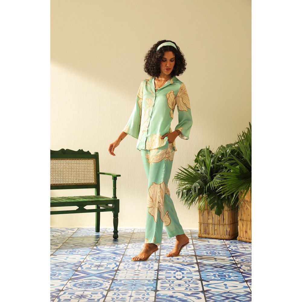 Label Deepika Nagpal Harmony Aqua Shirt
