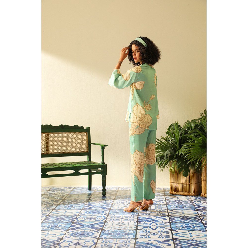 Label Deepika Nagpal Harmony Aqua Shirt