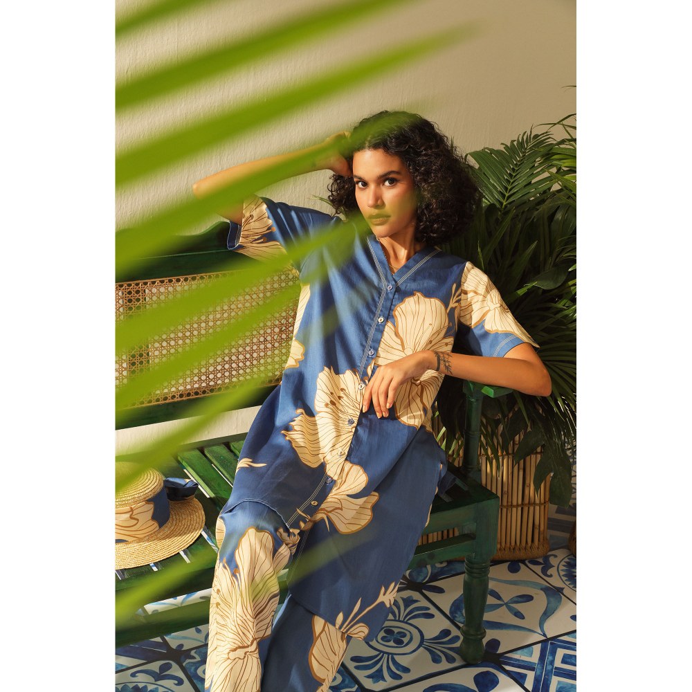 Label Deepika Nagpal Spencer Sapphire Shirt