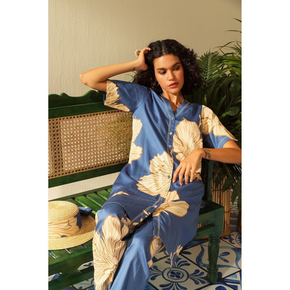 Label Deepika Nagpal Spencer Sapphire Shirt