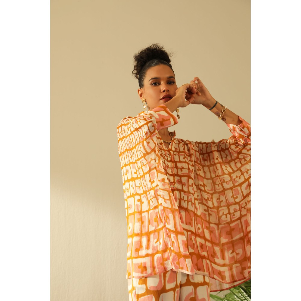 Label Deepika Nagpal Aria Kimono Ochre Shirt