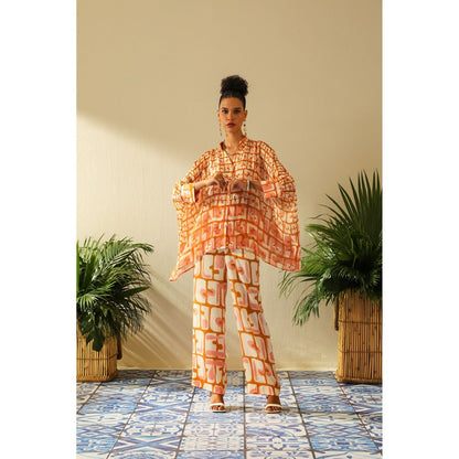 Label Deepika Nagpal Aria Kimono Ochre Shirt