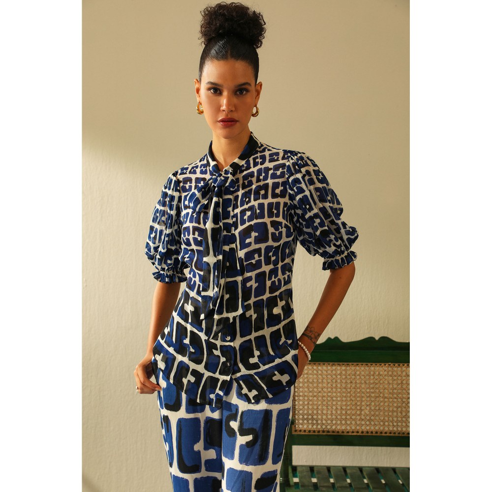 Label Deepika Nagpal Casey Indigo Shirt