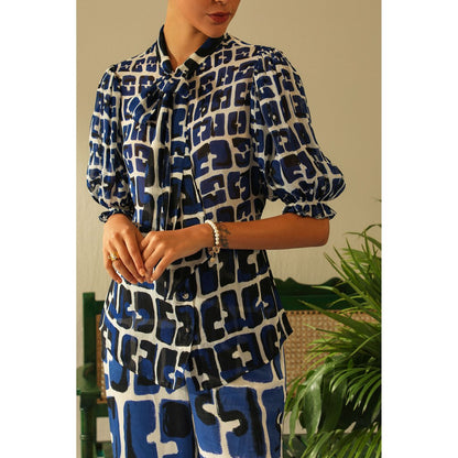 Label Deepika Nagpal Casey Indigo Shirt