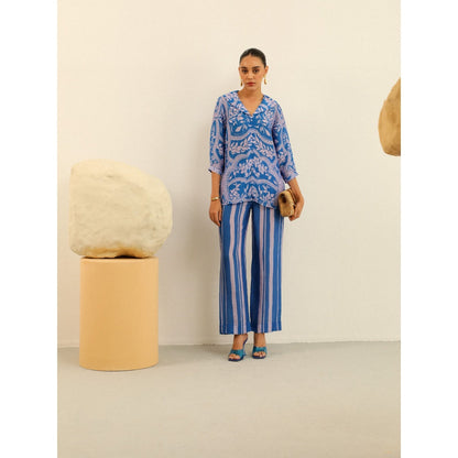 Label Deepika Nagpal Blue Grace Co-ord -Moonlight (Set of 2)