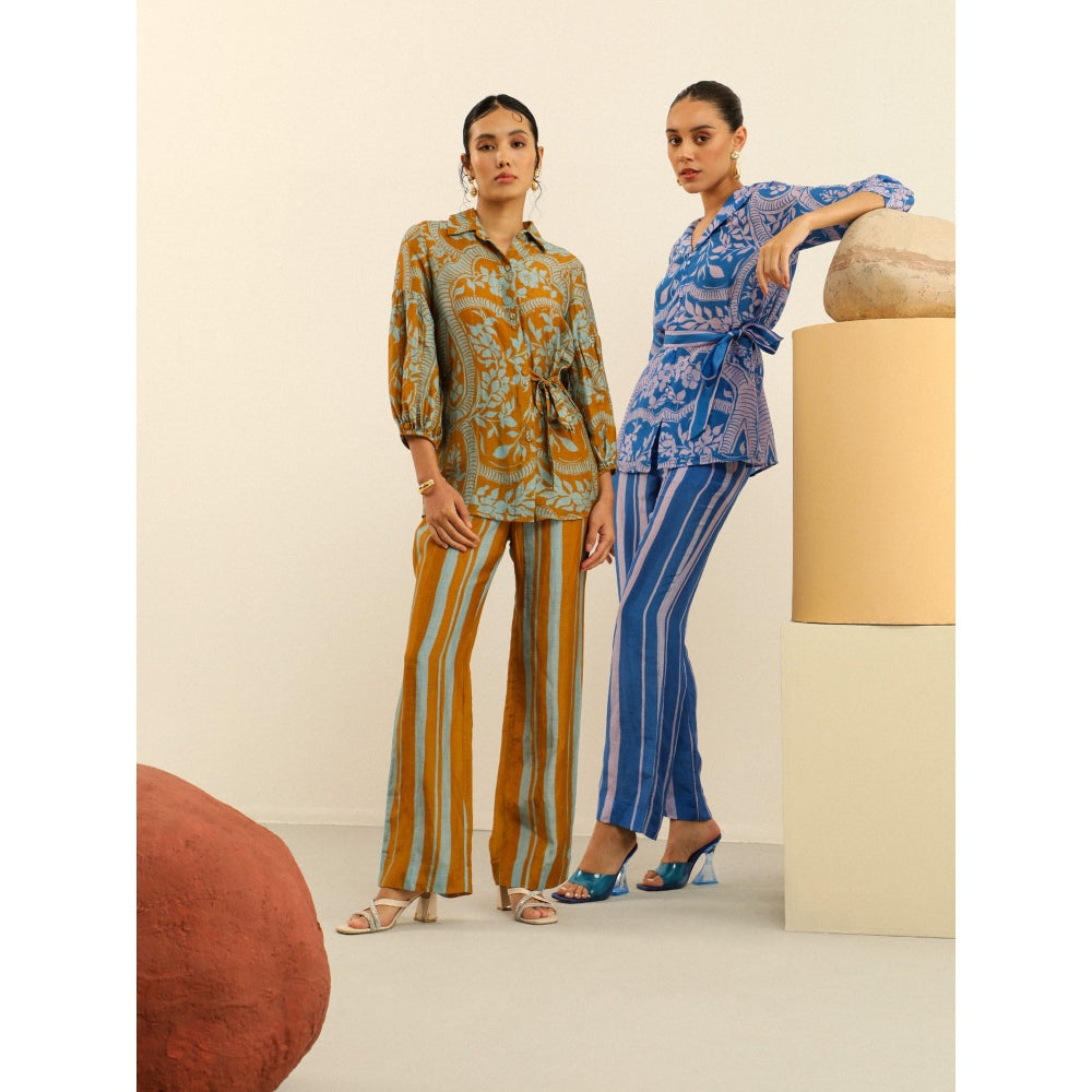 Label Deepika Nagpal Blue Grace Co-ord -Moonlight (Set of 2)