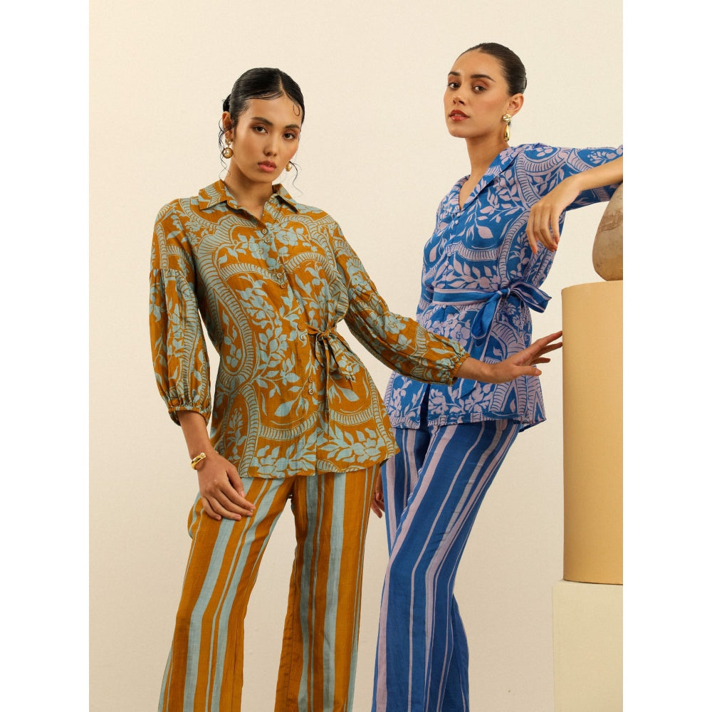 Label Deepika Nagpal Blue Grace Co-ord -Moonlight (Set of 2)