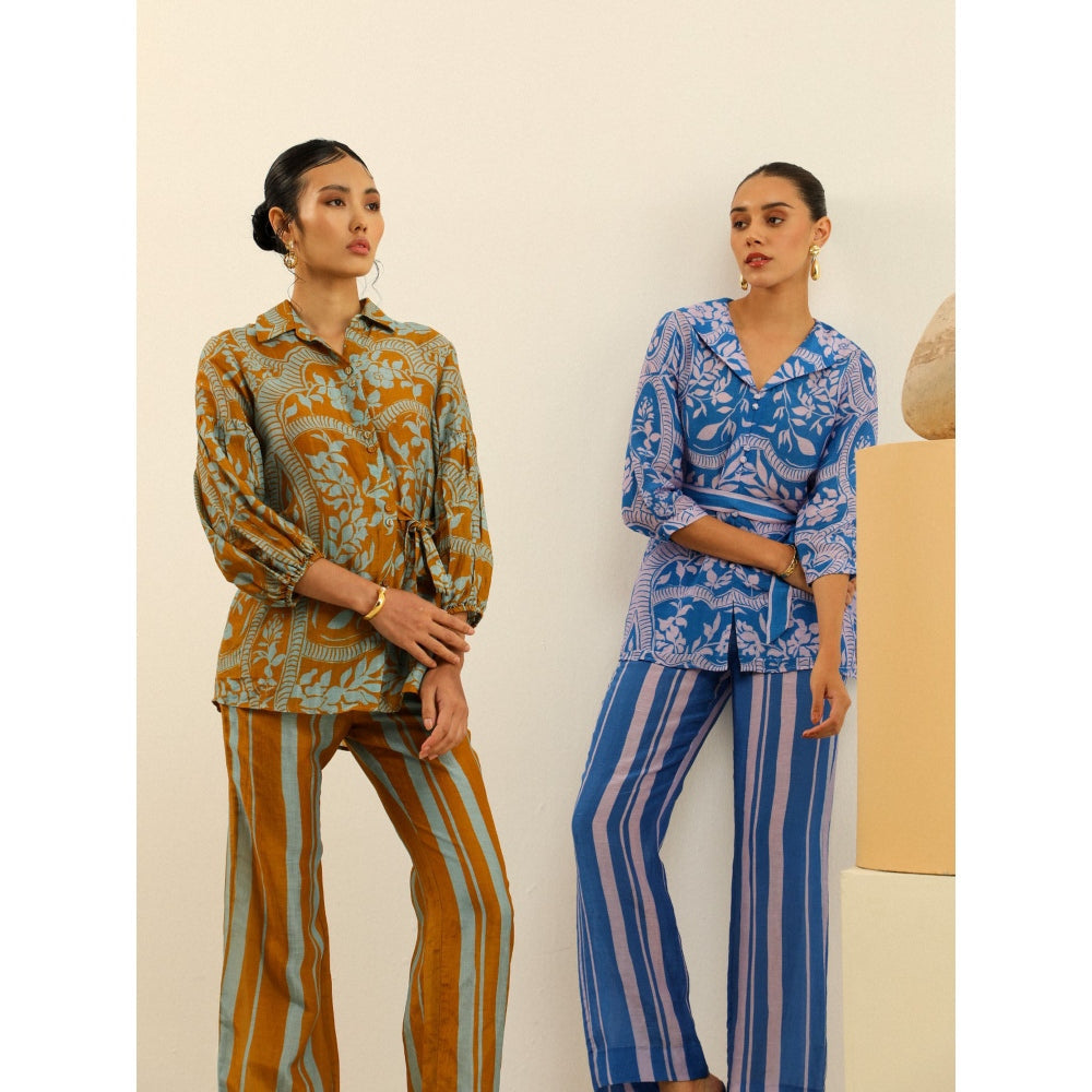 Label Deepika Nagpal Blue Grace Co-ord -Moonlight (Set of 2)