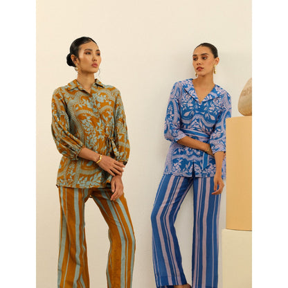 Label Deepika Nagpal Blue Grace Co-ord -Moonlight (Set of 2)