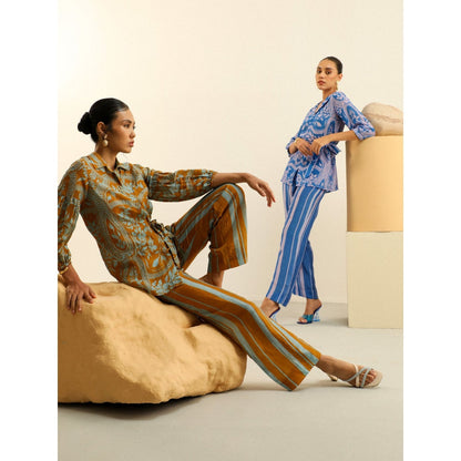 Label Deepika Nagpal Blue Grace Co-ord -Moonlight (Set of 2)