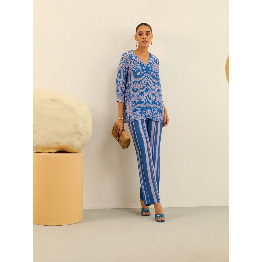 Label Deepika Nagpal Blue Grace Co-ord -Moonlight (Set of 2)