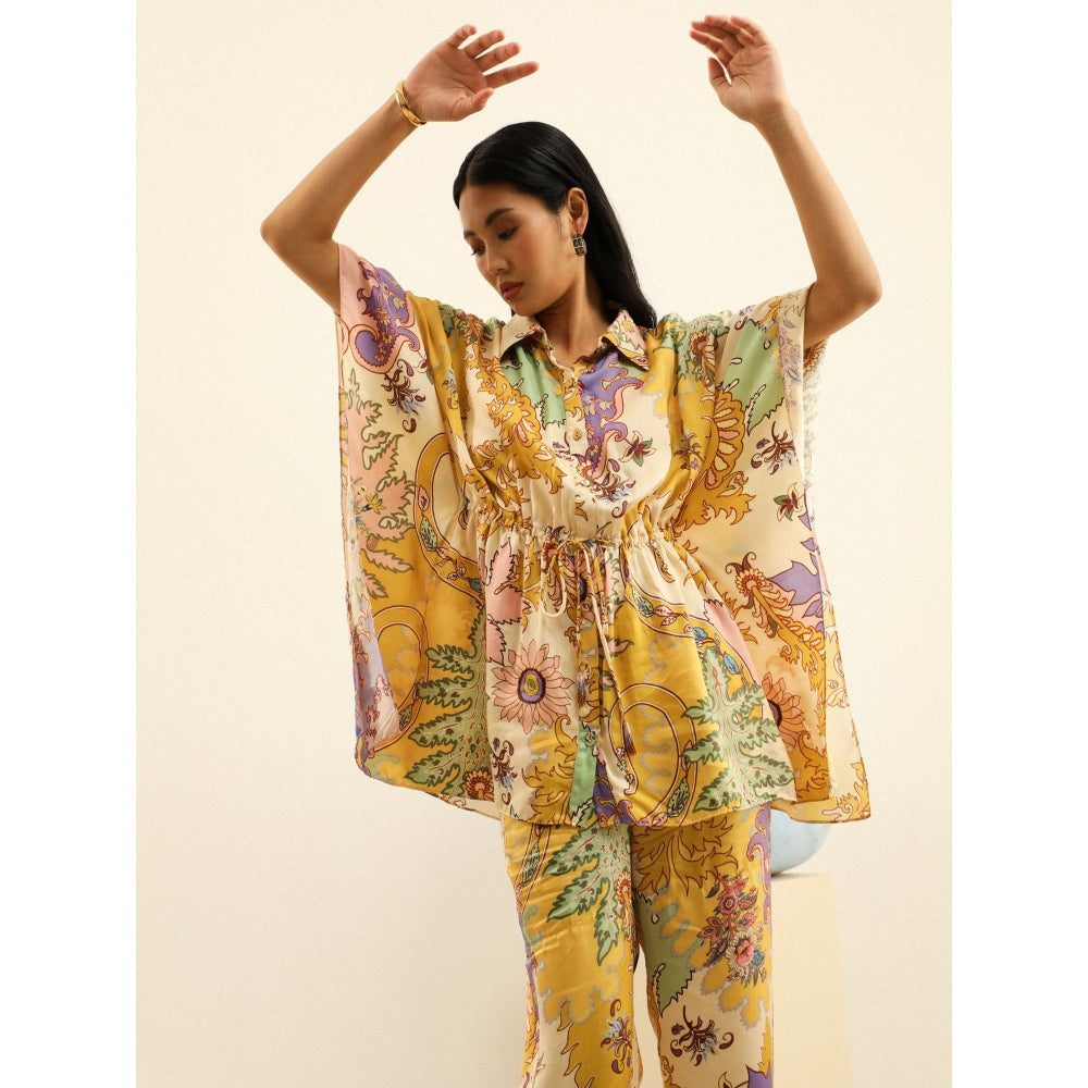 Label Deepika Nagpal Yellow Julia Co-ord -Firefly (Set of 2)